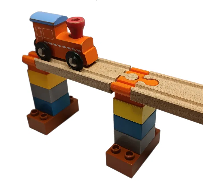 Adapter LEGO Duplo đa năng cho đường ray tàu gỗ - Image 3