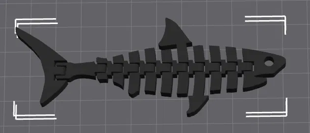 Móc Khóa Cá Mập Khớp Nối 3D Độc Đáo - Image 1