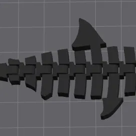 Móc Khóa Cá Mập Khớp Nối 3D Độc Đáo