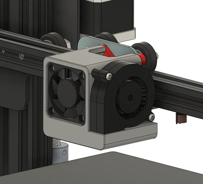 Ống gió Ender 3 - Quạt 5015 - Magnetic Mount - JDA Improved - Image 1
