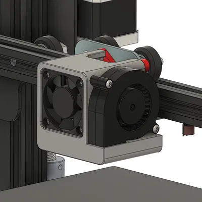 Ống gió Ender 3 - Quạt 5015 - Magnetic Mount - JDA Improved