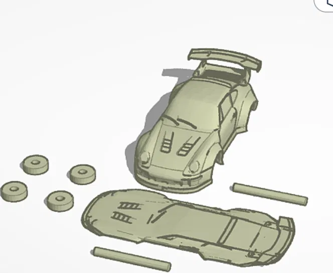 Mô Hình Xe Porsche 911 Lắp Ráp Tự Lăn Bánh - Image 1