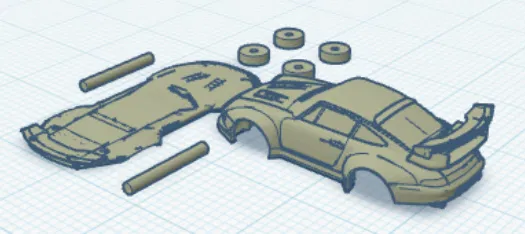 Mô Hình Xe Porsche 911 Lắp Ráp Tự Lăn Bánh - Image 2