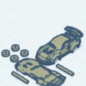 Mô Hình Xe Porsche 911 Lắp Ráp Tự Lăn Bánh