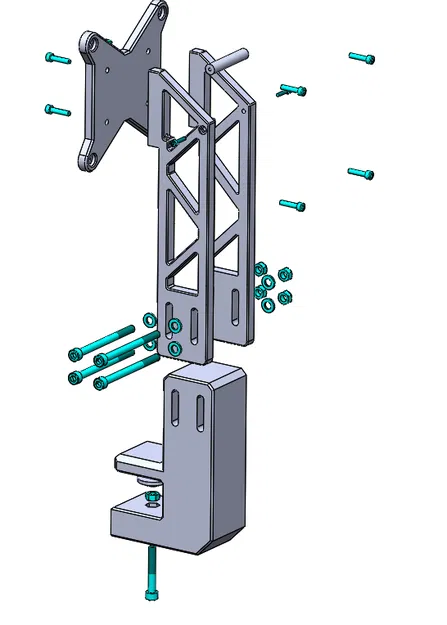 Giá đỡ màn hình VESA 100 kẹp bàn, điều chỉnh độ cao - Image 8