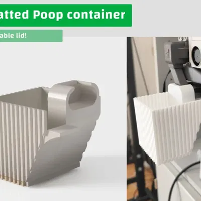 Hộp đựng poop slatted cho Bambu Lab A1 mini kèm nắp trượt (slideable plate)