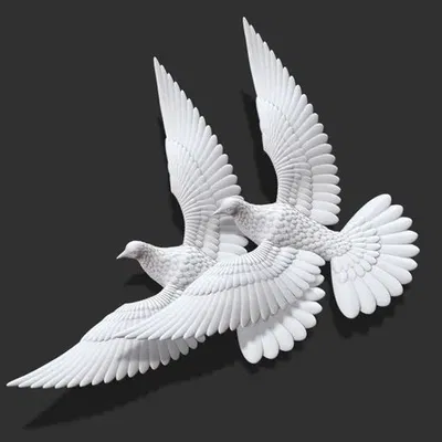 Mô Hình 3D Đôi Chim Bồ Câu Tình Yêu - Quà Tặng Độc Đáo