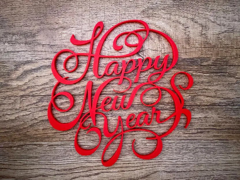 Trang Trí "Happy New Year 2025" Độc Đáo In 3D - Image 1