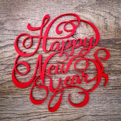 Trang Trí "Happy New Year 2025" Độc Đáo In 3D