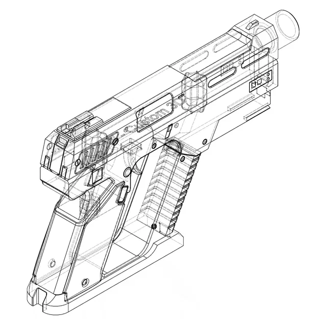 Helldivers P2 Peacemaker (Súng Prop) – Mẫu CAD/In 3D - Image 5