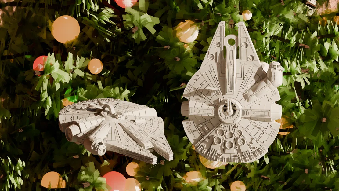 Mô Hình Millennium Falcon Trang Trí Cây Thông Noel Star Wars - Image 1