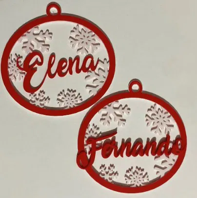 Quả Châu Noel 2 Màu Tên Cá Nhân Hóa - Quà Giáng Sinh Độc Đáo - Image 2