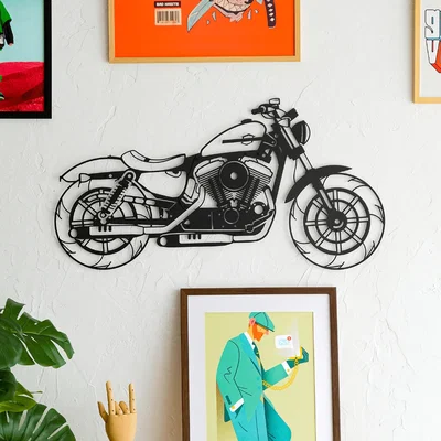 Trang trí tường Harley silhouette - Đồ decor độc đáo cho người yêu xe