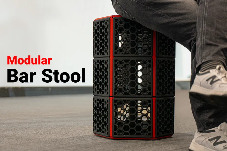 Ghế Bar Modular (Modular Bar Stool) in 3D - Image 2