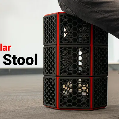 Ghế Bar Modular (Modular Bar Stool) in 3D