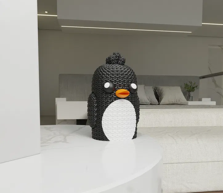 Chim cánh cụt đan len (chia thành nhiều phần) - Image 1