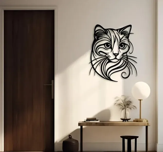 Tranh Mèo Nghệ Thuật Treo Tường Độc Đáo - Quà Tặng Cho Người Yêu Mèo - Image 1