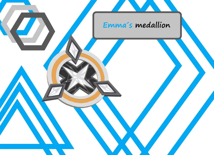 Mô hình Huy hiệu Emma Frost Fortnite 3D - Image 1