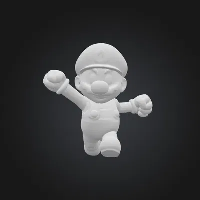 Mô Hình 3D Mario Đang Nhảy - Đồ Trang Trí Độc Đáo