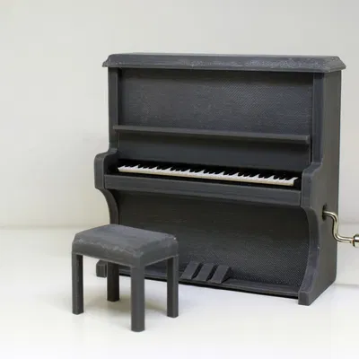 Hộp nhạc Piano tỉ lệ 1:12 kèm ghế