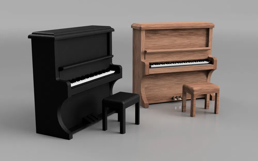 Hộp nhạc Piano tỉ lệ 1:12 kèm ghế - Image 2