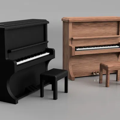 Hộp nhạc Piano tỉ lệ 1:12 kèm ghế