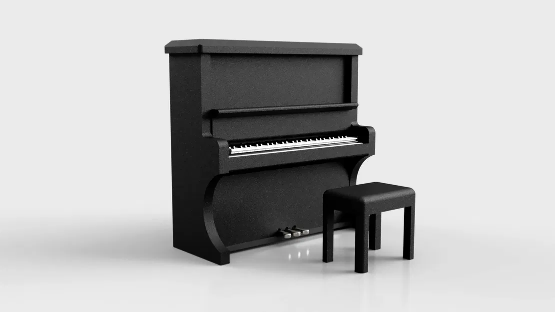 Hộp nhạc Piano tỉ lệ 1:12 kèm ghế - Image 3