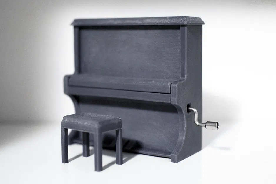 Hộp nhạc Piano tỉ lệ 1:12 kèm ghế - Image 4