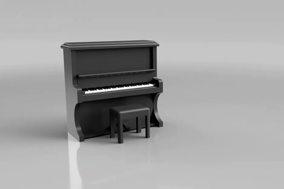 Hộp nhạc Piano tỉ lệ 1:12 kèm ghế - Image 6