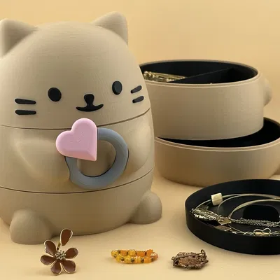 Hộp đựng trang sức hình mèo (Cat jewelry box)