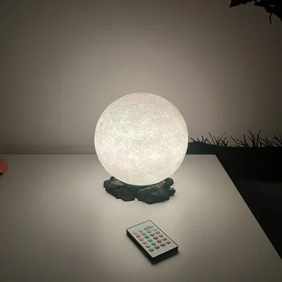 Đèn Mặt Trăng với đế đá và ngàm gắn LED strip