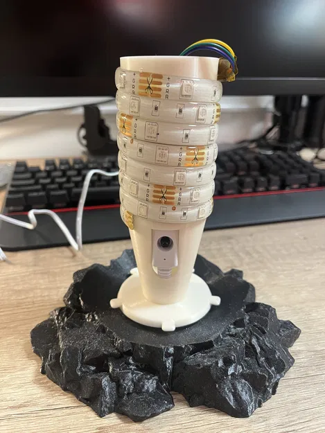 Đèn Mặt Trăng với đế đá và ngàm gắn LED strip - Image 6