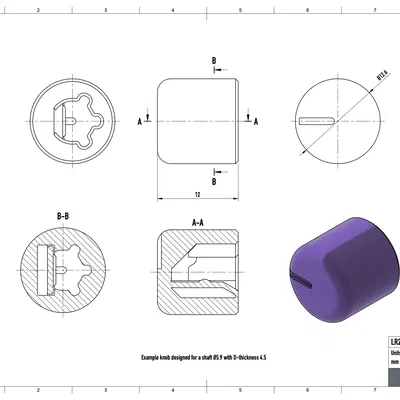 Núm vặn kèm Dial: Thiết kế Fusion 360 Fully Parametric
