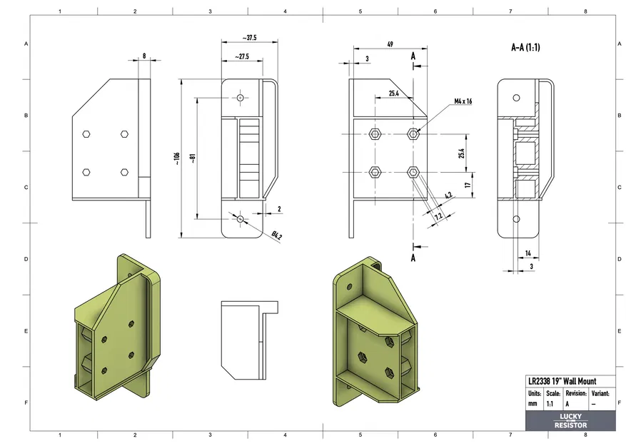 Bracket treo tường dọc cho thiết bị rack 19 inch - Image 2
