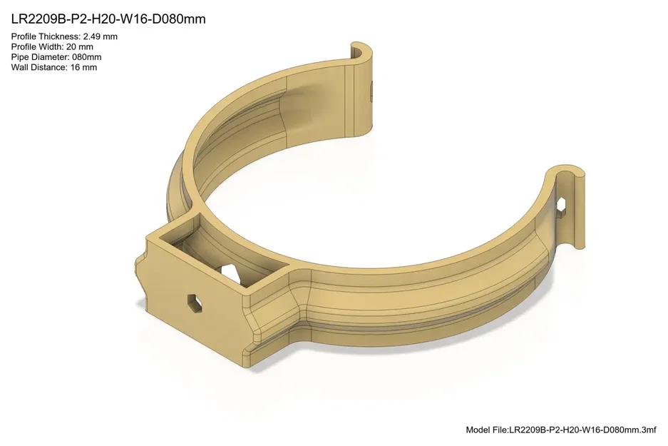 Kẹp Ống Snap-in (Rev. B) – 20-200mm – 0.8-5.5in - Image 2