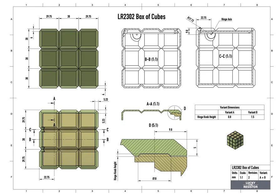 The Box of Cubes – Hộp khối lập phương, dễ in với 41 kích thước - Image 2