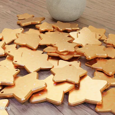 Ngôi Sao Năm Cánh Phồng Đẹp Dùng Trang Trí