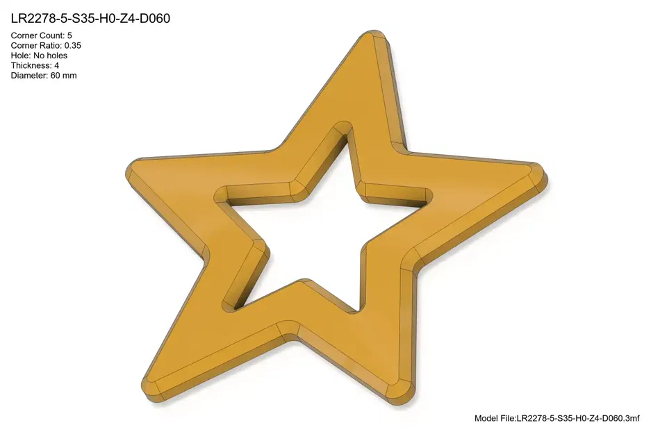 Khung Sao 5 Cánh Cỡ Lớn – Nhiều Kích Thước, Thiết Kế Parametric Fusion360 - Image 2