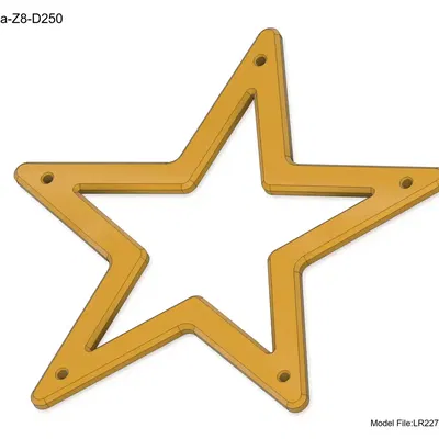 Khung Sao 5 Cánh Cỡ Lớn – Nhiều Kích Thước, Thiết Kế Parametric Fusion360