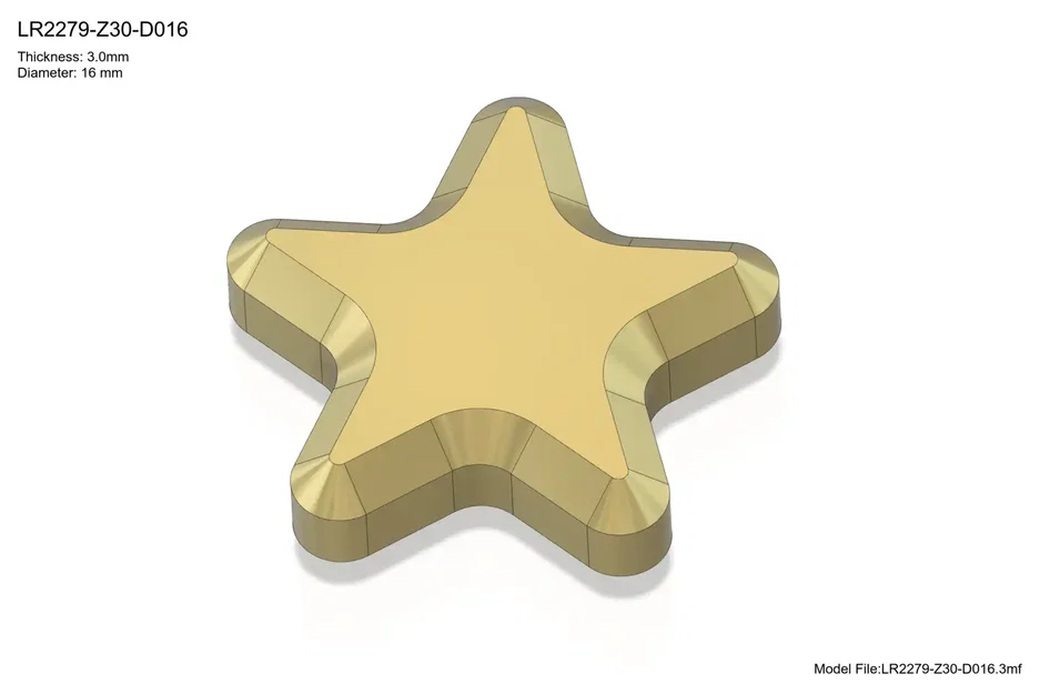 Trang trí ngôi sao 5 cánh – nhiều kích thước, thiết kế parametric Fusion360 - Image 5