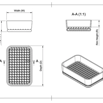 Khay xà phòng/miếng chà/cọ khô siêu nhanh, thoáng dưới LR2264