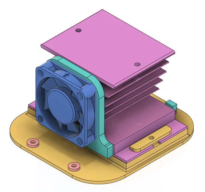 Qidi Plus 4 – Bộ gá SSR & Fan Mount cho Tall Heatsink V1.0 - Image 1