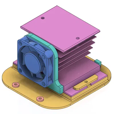 Qidi Plus 4 – Bộ gá SSR & Fan Mount cho Tall Heatsink V1.0