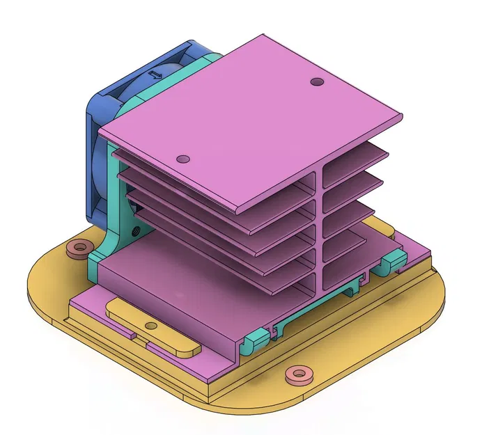 Qidi Plus 4 – Bộ gá SSR & Fan Mount cho Tall Heatsink V1.0 - Image 3