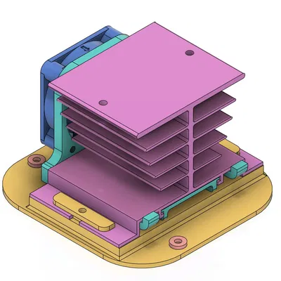 Qidi Plus 4 – Bộ gá SSR & Fan Mount cho Tall Heatsink V1.0