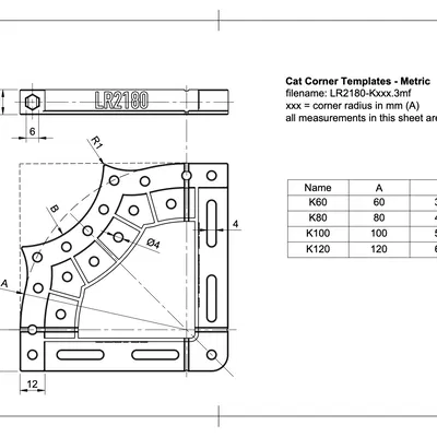 Template bo góc hình “Cat” (4 kích thước)
