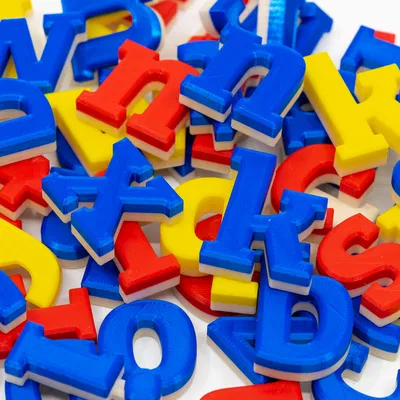 Bộ chữ cái thường Alphabet hai màu, nhúng nam châm