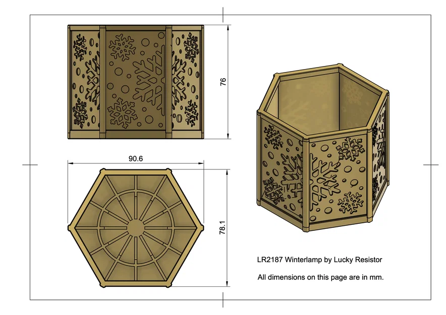 Lồng đèn mùa đông với các tấm màu thay đổi (Winter Lantern with Interchangeable Color Panels) - Image 2