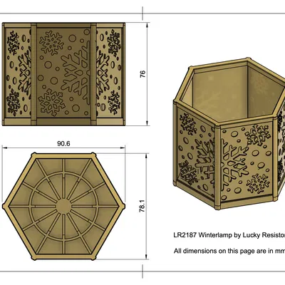 Lồng đèn mùa đông với các tấm màu thay đổi (Winter Lantern with Interchangeable Color Panels)