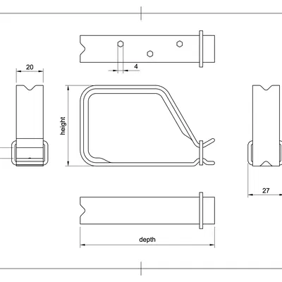 Móc Dẫn Hướng Cáp (Cable Organizer/Routing Hook) - Nhiều Kích Thước